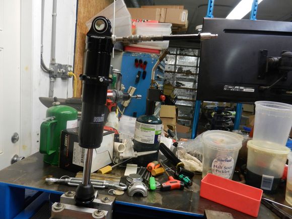 1- Remove the spring than remove the nitrogen charge.