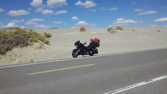 Sand dunes along Highway 395 in Eastern Oregon, on the way back from The Big Nasty hill climb in New Plymouth, Idaho.