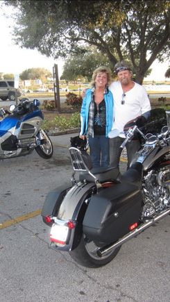At our dinner stop on the Lake, just ignore my friends Gold Wing in the back of the pic.
