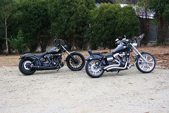 I use my Wide Glide for fun in the twisties and the Breakout for longer rides.