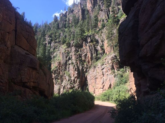 This was pretty much what it was like riding the bottom of the canyon