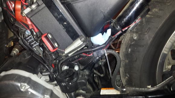 installed tank and bolts