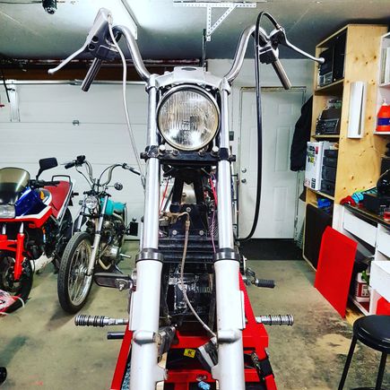 Had an after market wide glide setup and I wanted to bring int back closer to what it was, so off with the wide trees.