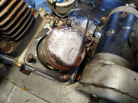 Piston with hole nearly burnt through it