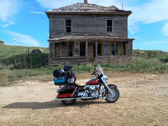 Old bike, older house.