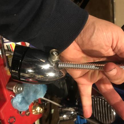 SEE ILL RUN FROM REAR OF THIS FRONT DRIVING/BLINKER LIGHT WHEN DONE, I ACTUALLY HAVE ONE SIZE SMALLER COMING THAN PICTURED, FOR THESE WIRES