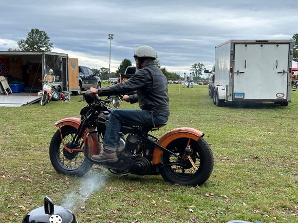 Me pulling out of the "pits" to go get staged.