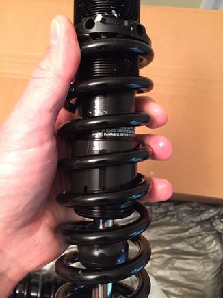 Light coating of oil on shocks is normal per my conversation with Howard.