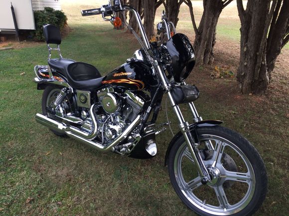 My favorite -  wide glide 2002  (because its the only Harley I every rode)