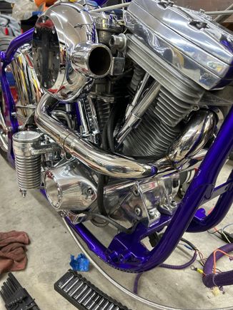 Getting the exhaust to the turbo polished and put back on with new gaskets 