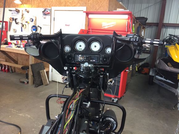 Finally got the bars on (of course pulling the wires was a pain)