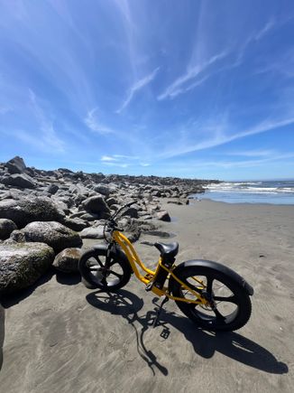 6mi of beach to the rock jetty and 6mi back. That seat was ROUGH though. Made my Mustang Solo seat feel like an overstuffed recliner!