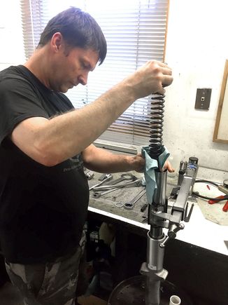 Eric with my fork tubes.