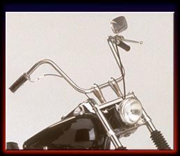 Flanders Apehangers 
http://www.sideroadcycles.com/AmericanMotorcycles/Handlebars/AmericanHandlebars.html