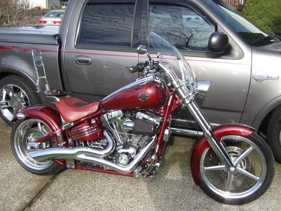 Made a rack to carry bag's to Sturgis