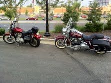 We are now a two harley family. The roadking looks good with the red mistress