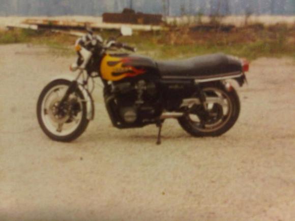1977 Honda 750 Super Sport. I was still trying to find my way at this time. I was 18...