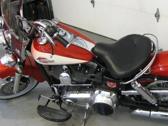 Polished Primary. Now I know why H-D pushes the "Blacked Out" look. The aluminum look like crap under that thick coat of powder. Chemically removed the powder coat then 4 hours of sanding and polishing. Worth it though for the vintage look.