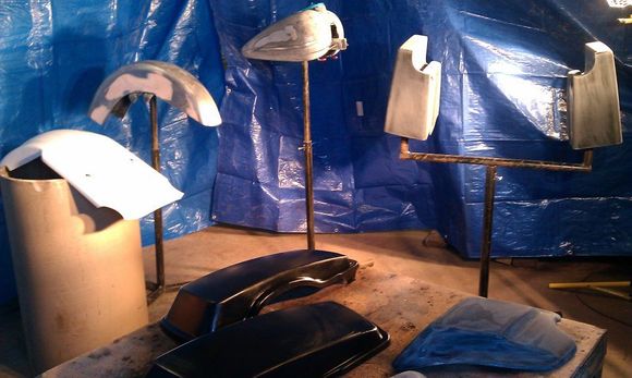 My first paint job everything preped and ready for paint