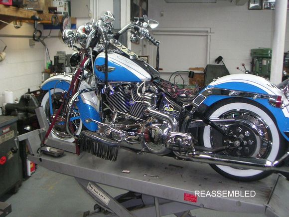 Reassembled 3- The bike has been gone for 2 months now and I am getting antsy!! I am at the shop daily, hounding (annoying) the mechanic, who is ready to throw me and the bike out! I'll take it!