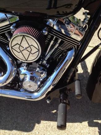 Azec created custom air cleaner cover (my design) &amp; Jay Brake J-FL forward controls