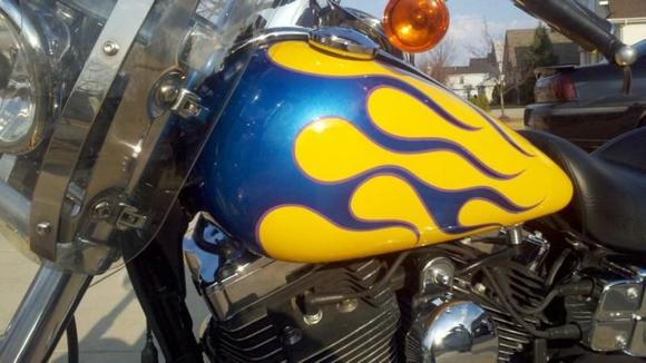 Hard to see deep purple tips and the purple going into the blue...