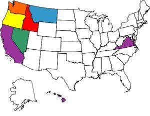 States visited map