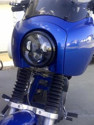 painted trim ring and LED headlight