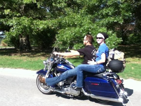 Ride home from eureka springs.  We rode the entire way down in to the aftermath of hurricane iisac the day after I bought it.