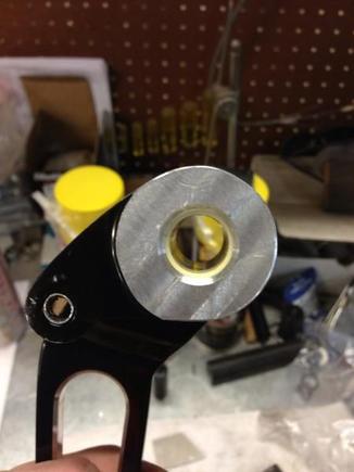 The machined side of the pedal so it would fit