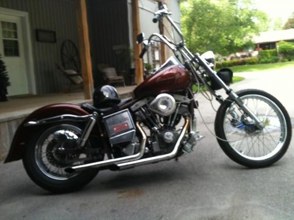 wide glide front end swap from dresser front end 
16" apes replaced these bars