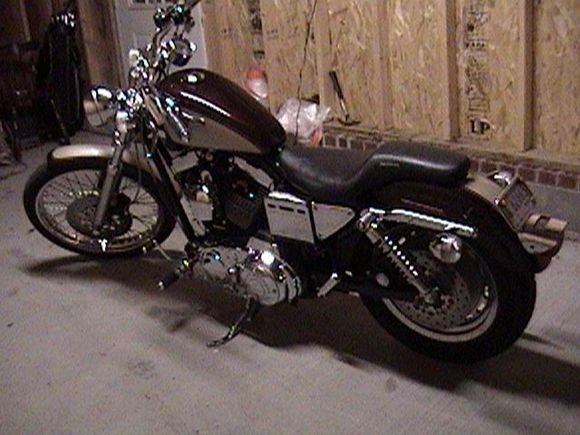 not very good pics of my toy pict 5 (low light with a digital)I have chopped a stock sportster rear fender so the license plate and taillight will be removed and the stock turn signals will be replaced with Kuryakyn mini bullets to completely change the look.
