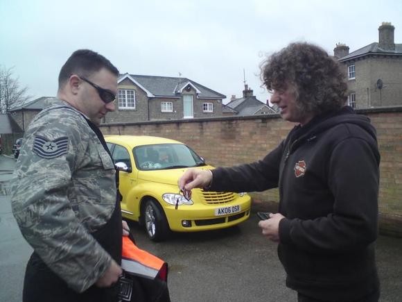 UK dealer handing over the keys