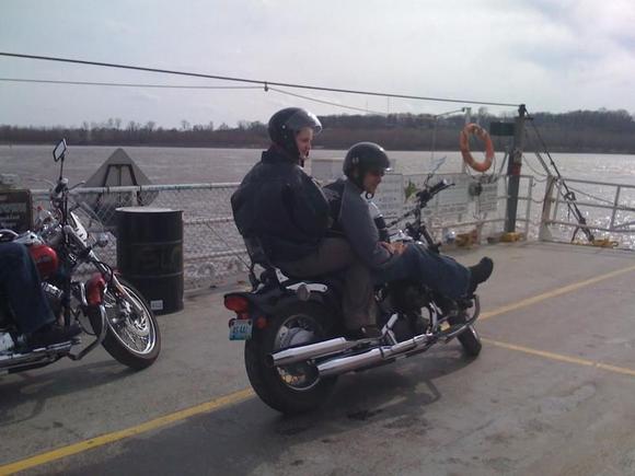 On the ferry