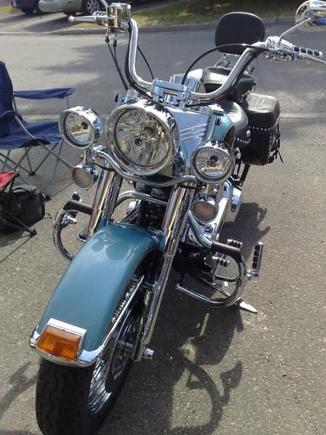 New chrome front end is finally installed!  I had a little garage party with a few friends and voilà!  The chrome is on.