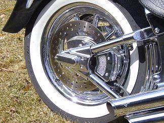 right of rear wheel