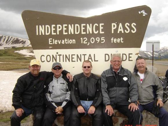 Annual photo at Independence Pass.
Dave, Don, Josh, Rob, and Bill