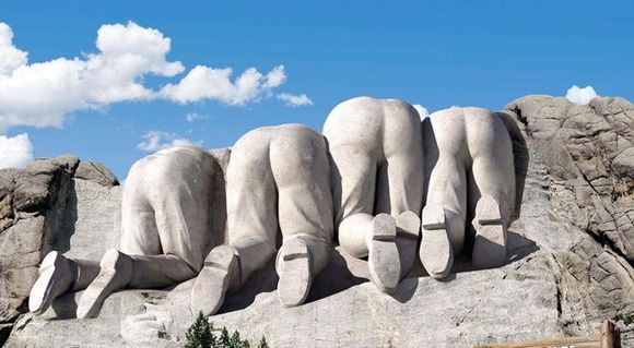 Have you ever seen the backside of Mount Rushmore ?