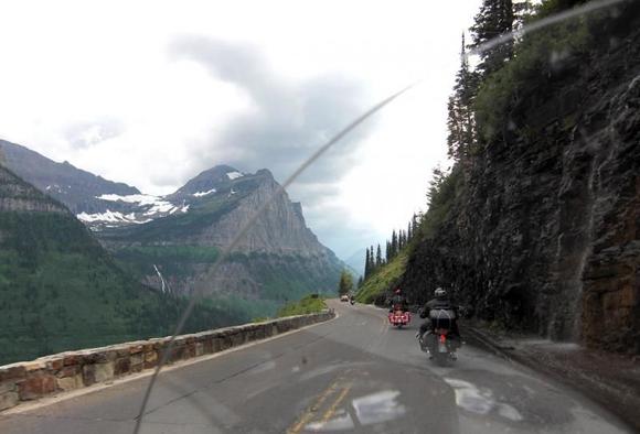 Glacier National Park, Montana. Weeping wall on the right.