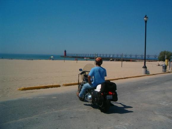 Pullin up to the beach in South Haven Michigan.