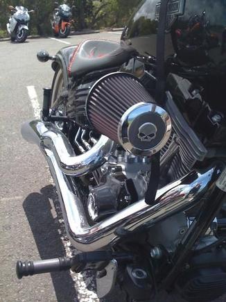 Close up heavy breather end cap