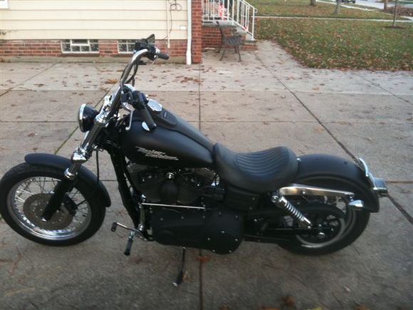 Left side solo riding setup; has 2" tank lift &amp; lowered in the rear for sleek look