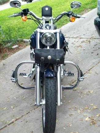 bike front with FXDL bars &amp; HD 6" pullback risers