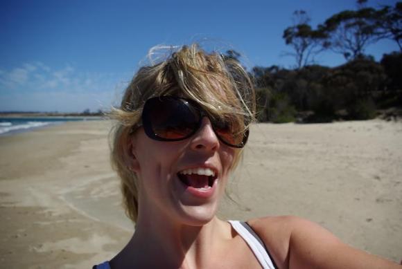 my daughter, Kristin, in Tasmania
