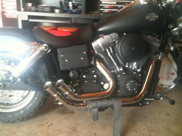 softail skirt blowers on a Dyna Fatbob