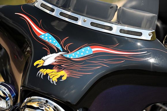 Free hand painted.