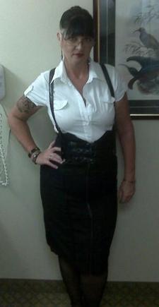 Wench out on the town, not on the bike!