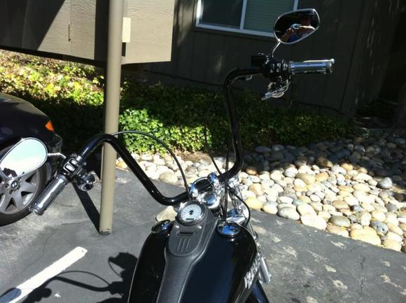 I love the apes and the contrast between the bars and chrome clamps