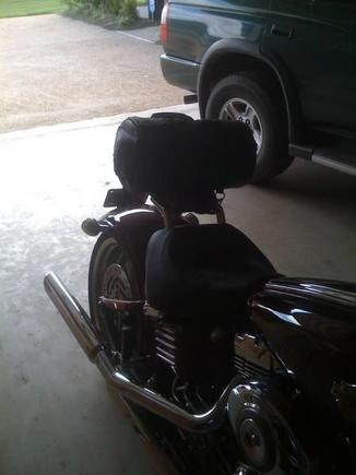 bikers friend bag on back seat