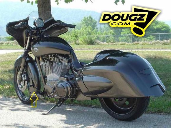 One-Piece rear fender/clamshell style 'saddlebag' design.